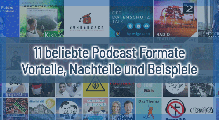 11 beliebte Podcast Formate – Vorteile, Nachteile und Beispiele